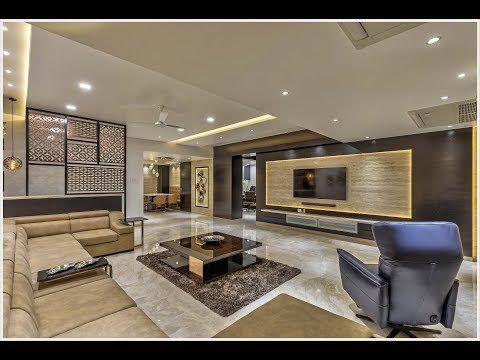 Elegant modern living room interior design in Pune