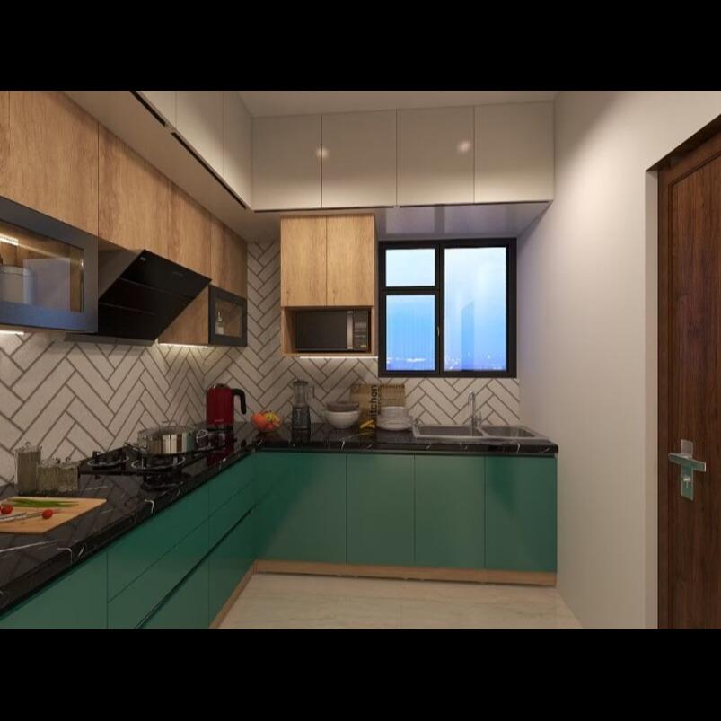 L-shaped kitchen layout for a compact 5 × 8 kitchen