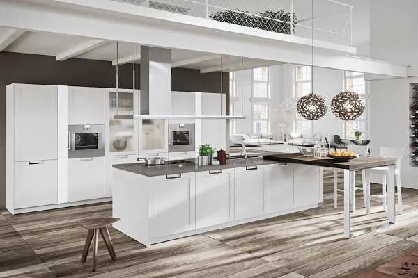 Acrylic kitchen loft providing additional overhead storage