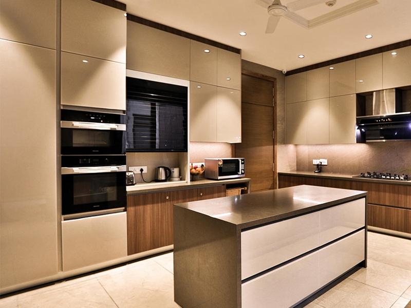 Acrylic finish kitchen cabinets in Pune