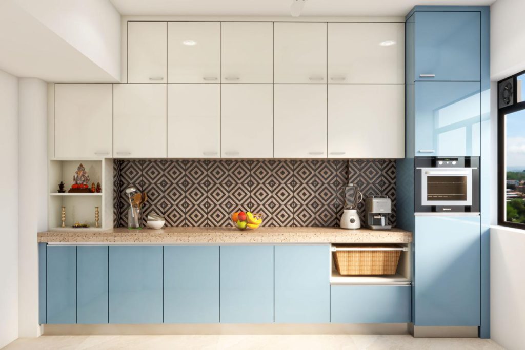 Custom acrylic kitchen cabinets with drawers and storage units