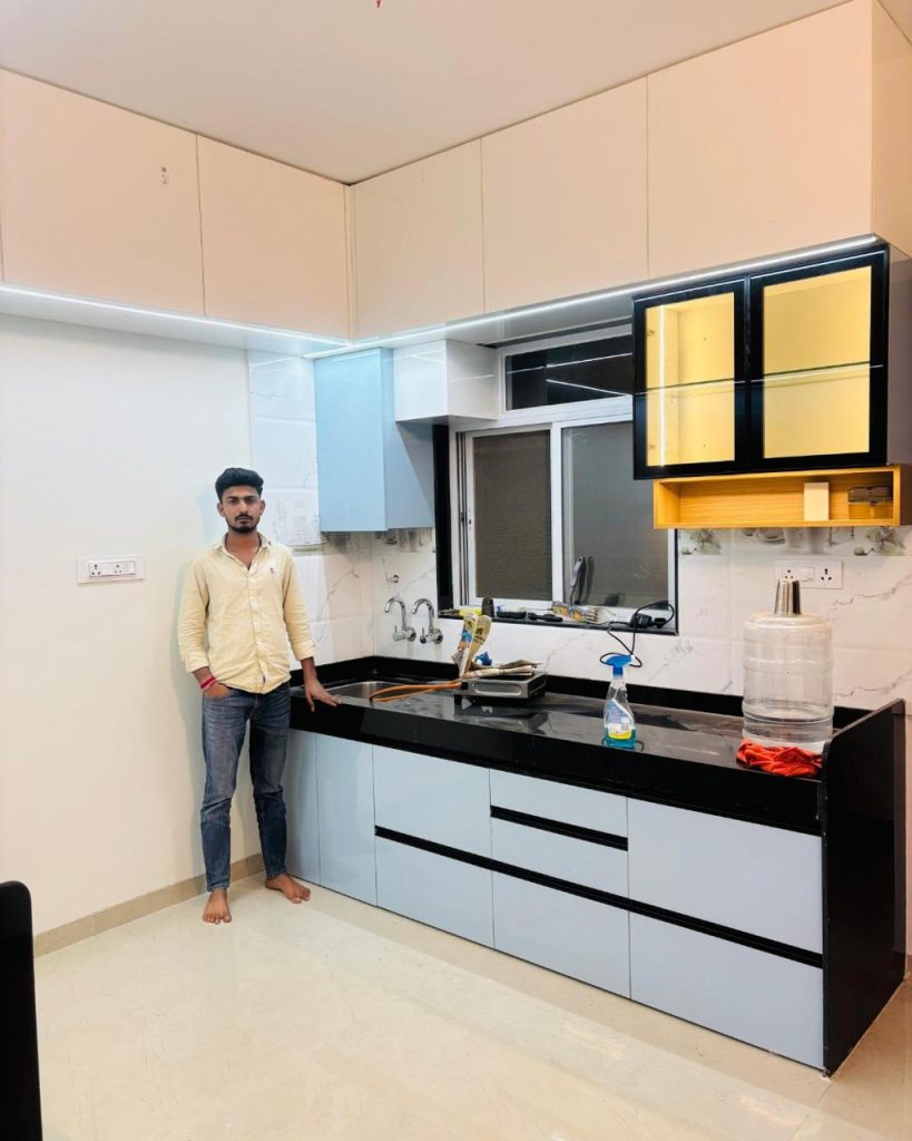 Custom kitchen furniture with modern storage