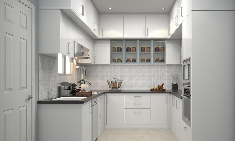 Custom modular kitchen with organised storage