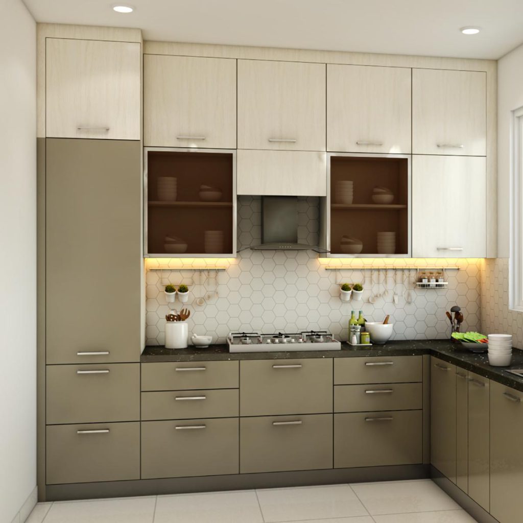 Modern modular kitchen with premium hardware