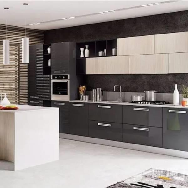 Custom modular kitchen cabinets with organised storage