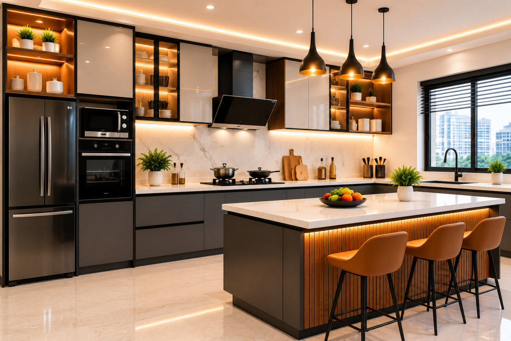 Modern modular kitchen design in Pune