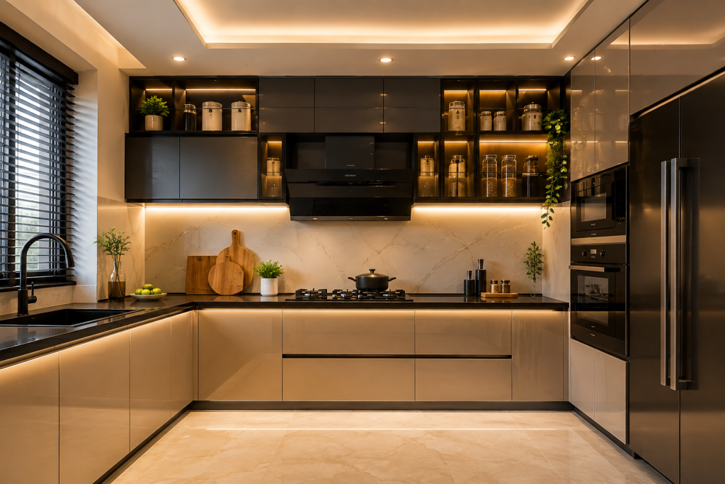 Modern 10 x 8 modular kitchen in Pune