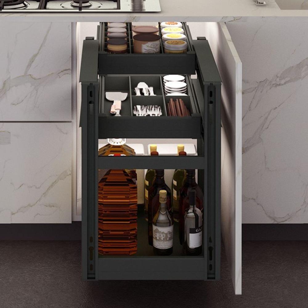 Kitchen trolley and pull-out storage system