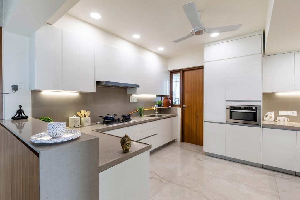 Modern kitchen cabinets with contemporary cabinet finishes