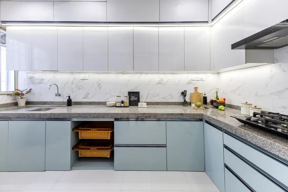 Modern modular kitchen designed by SLE Pune