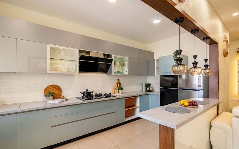 Modern modular kitchen designed for a Pune home