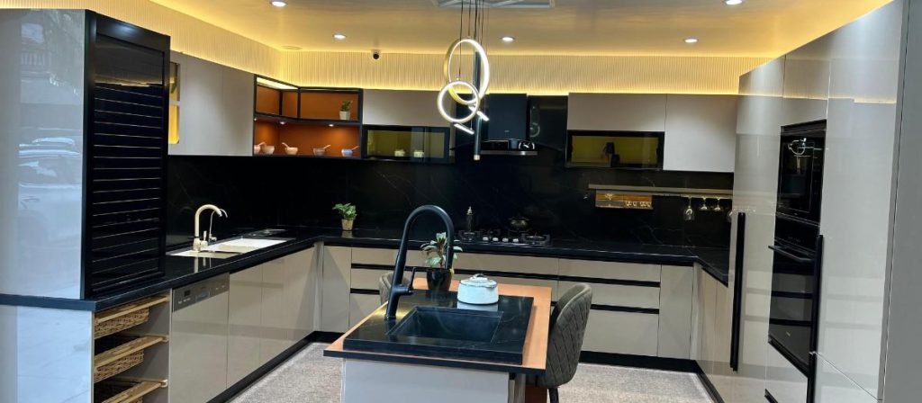 Modern renovated modular kitchen interior in Pune