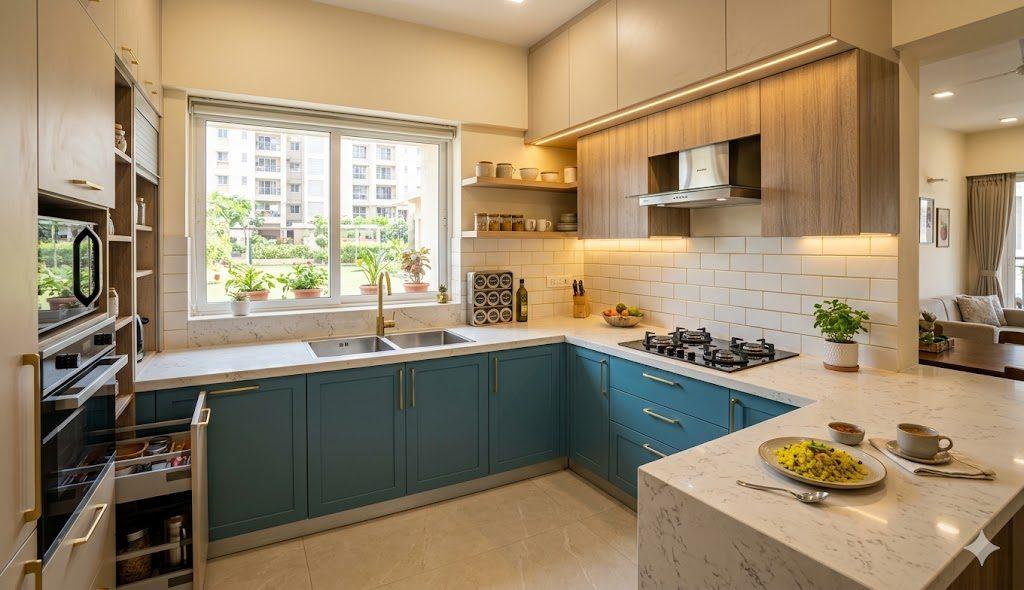 Modern Modular Kitchen with Premium Storage Solutions | SLE Pune