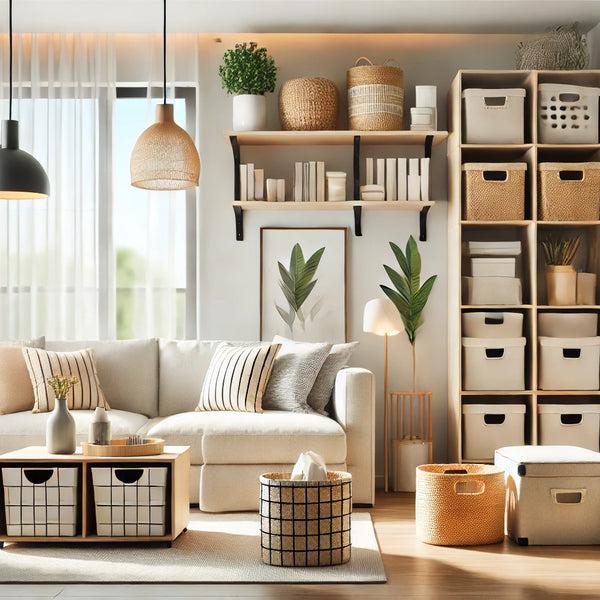 Simple modular kitchen interior with organised storage