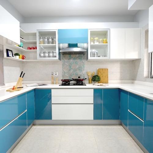 Kitchen drawers and storage with acrylic cabinet fronts