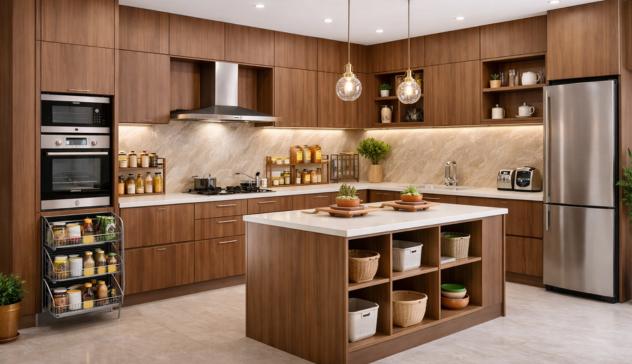 Modern Almari Design in Pune with custom wooden wardrobe and smart storage by SLE Pune