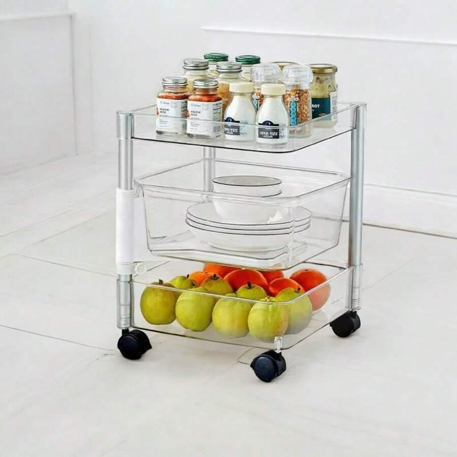 Modern modular kitchen with acrylic cabinet finish