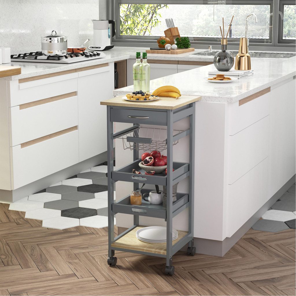 Modern kitchen cabinets with organised storage