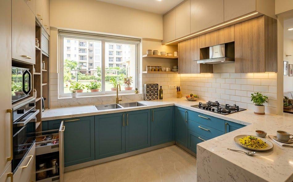 Food storage solutions in a compact modular kitchen