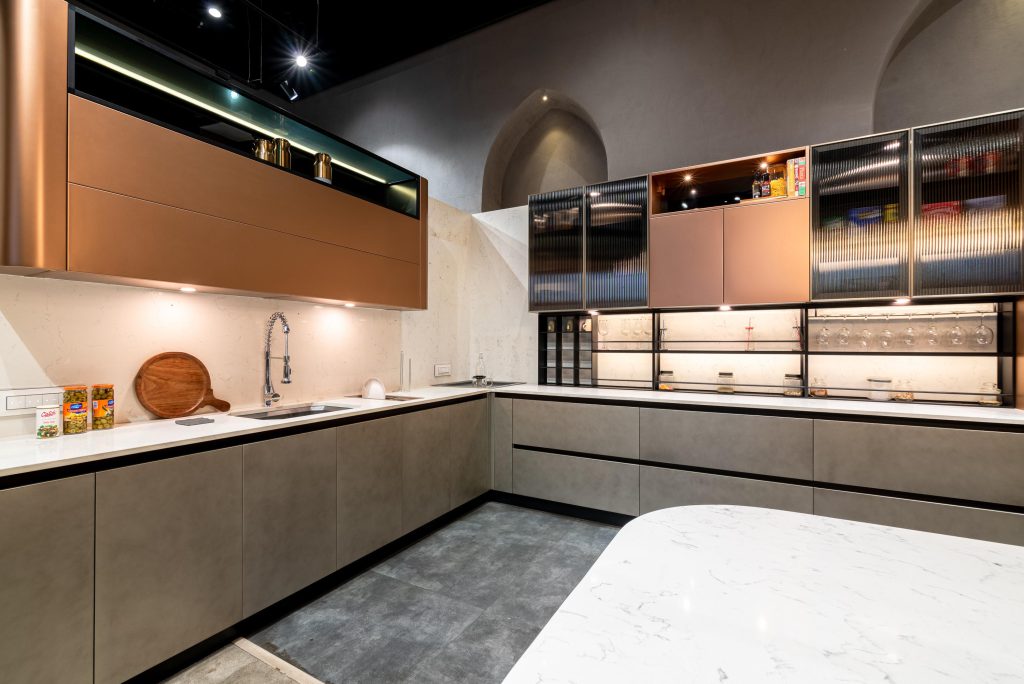 Quality kitchen cabinet materials used in a modern modular kitchen